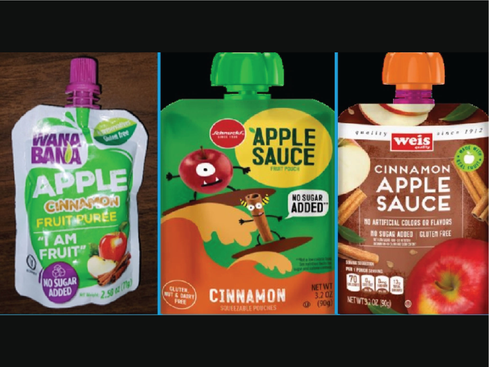 Recalled applesauce pouches
